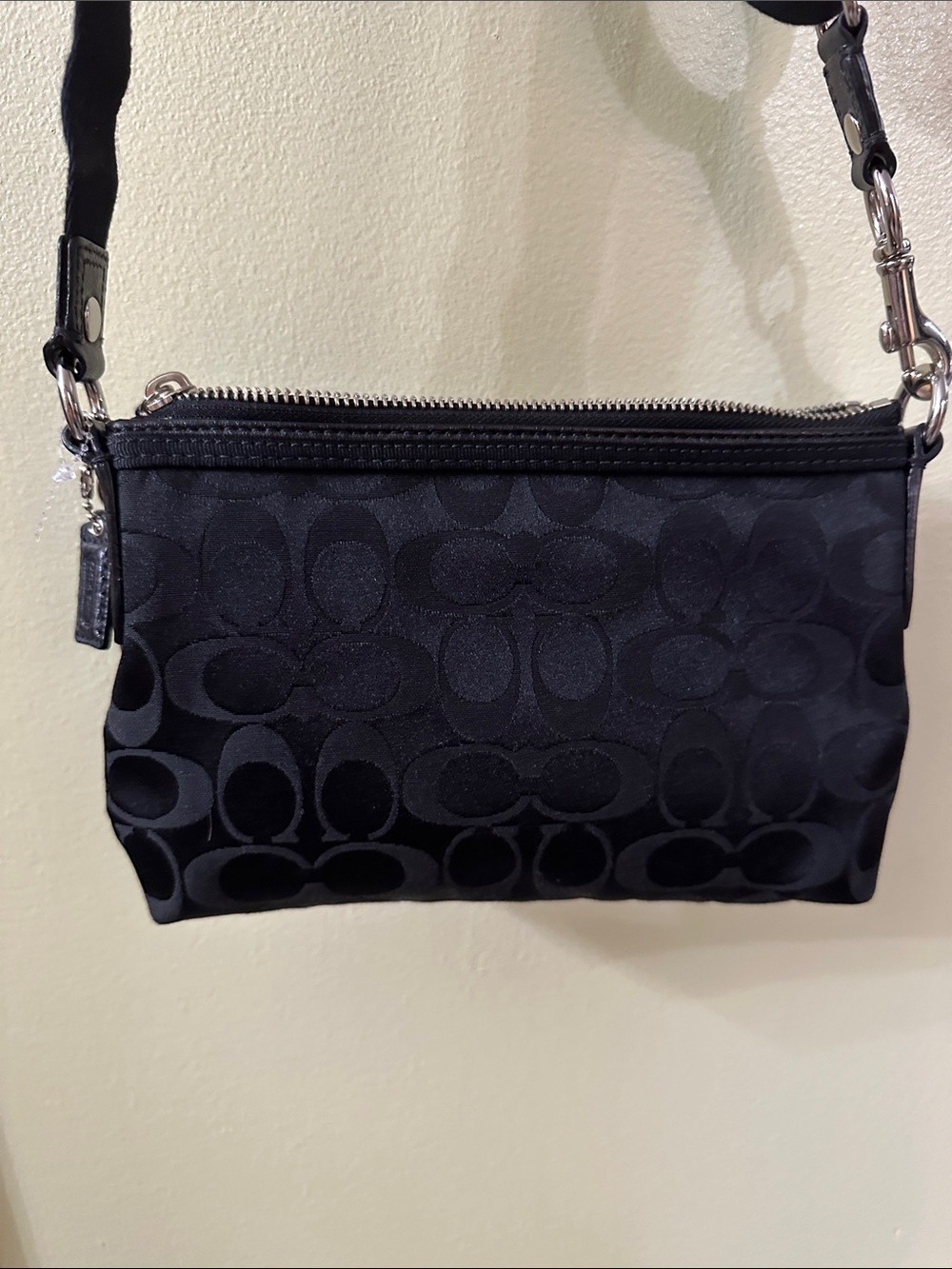 Coach Poppy Black Signature C Jacquard Crossbody Bag - Picture 9 of 10